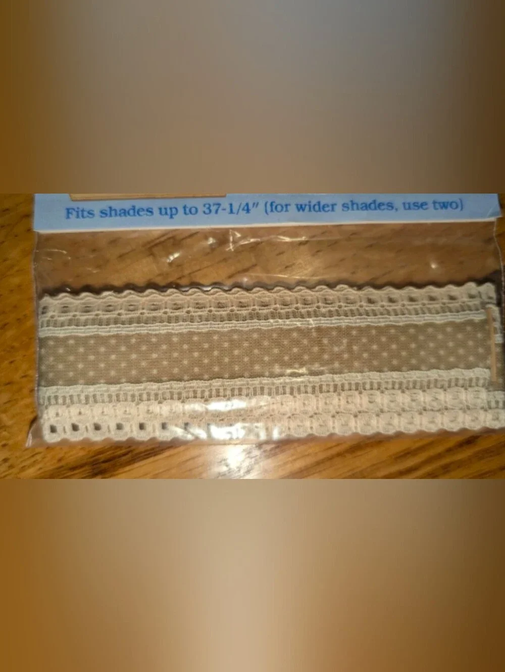 2 Newell Accents On Shades Self Adhesive Window Shade Trim Vtg Tan Nos #12053